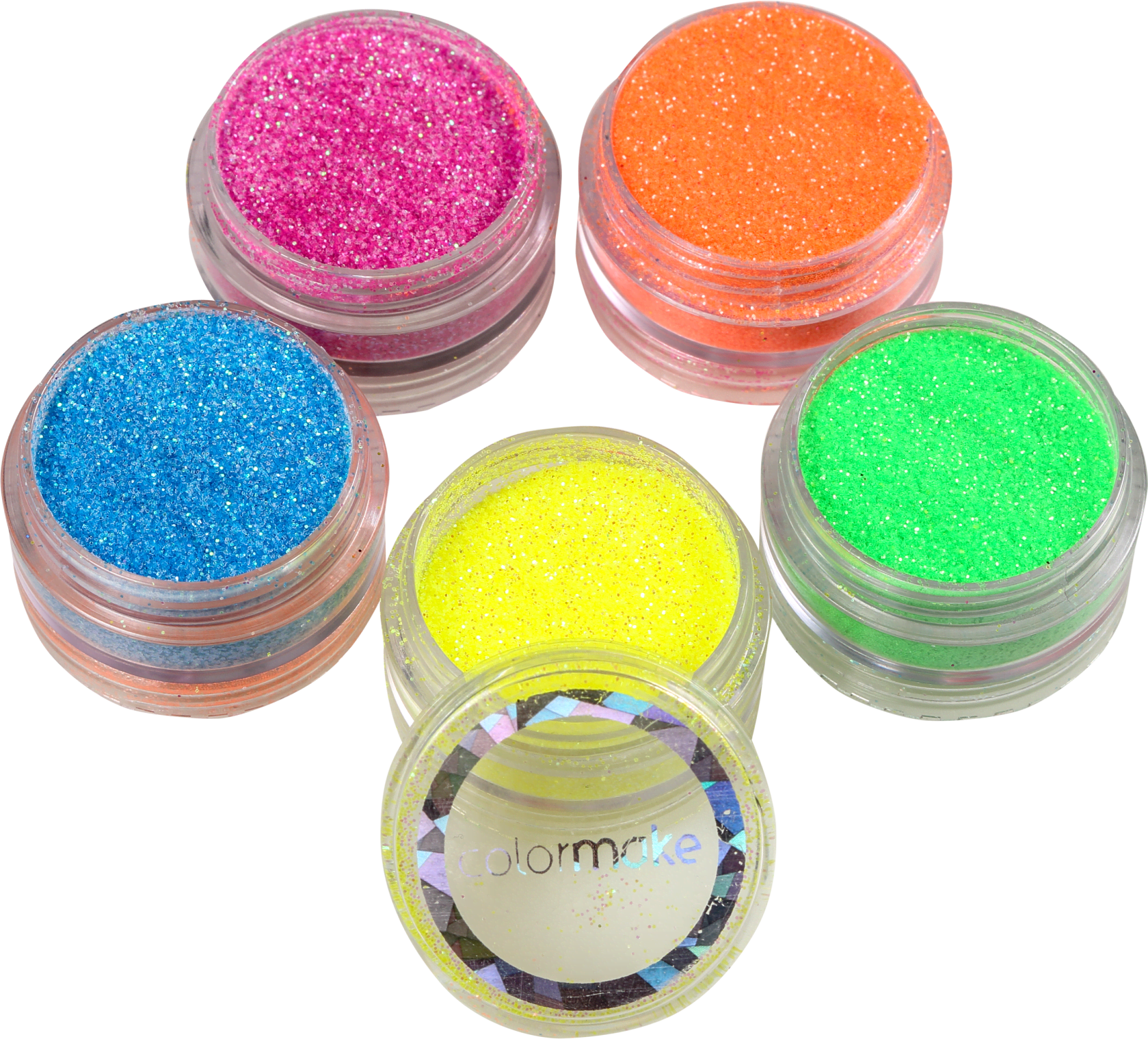 Kit Colormake Glitter em Pó Iridescente (5 Unidades)
