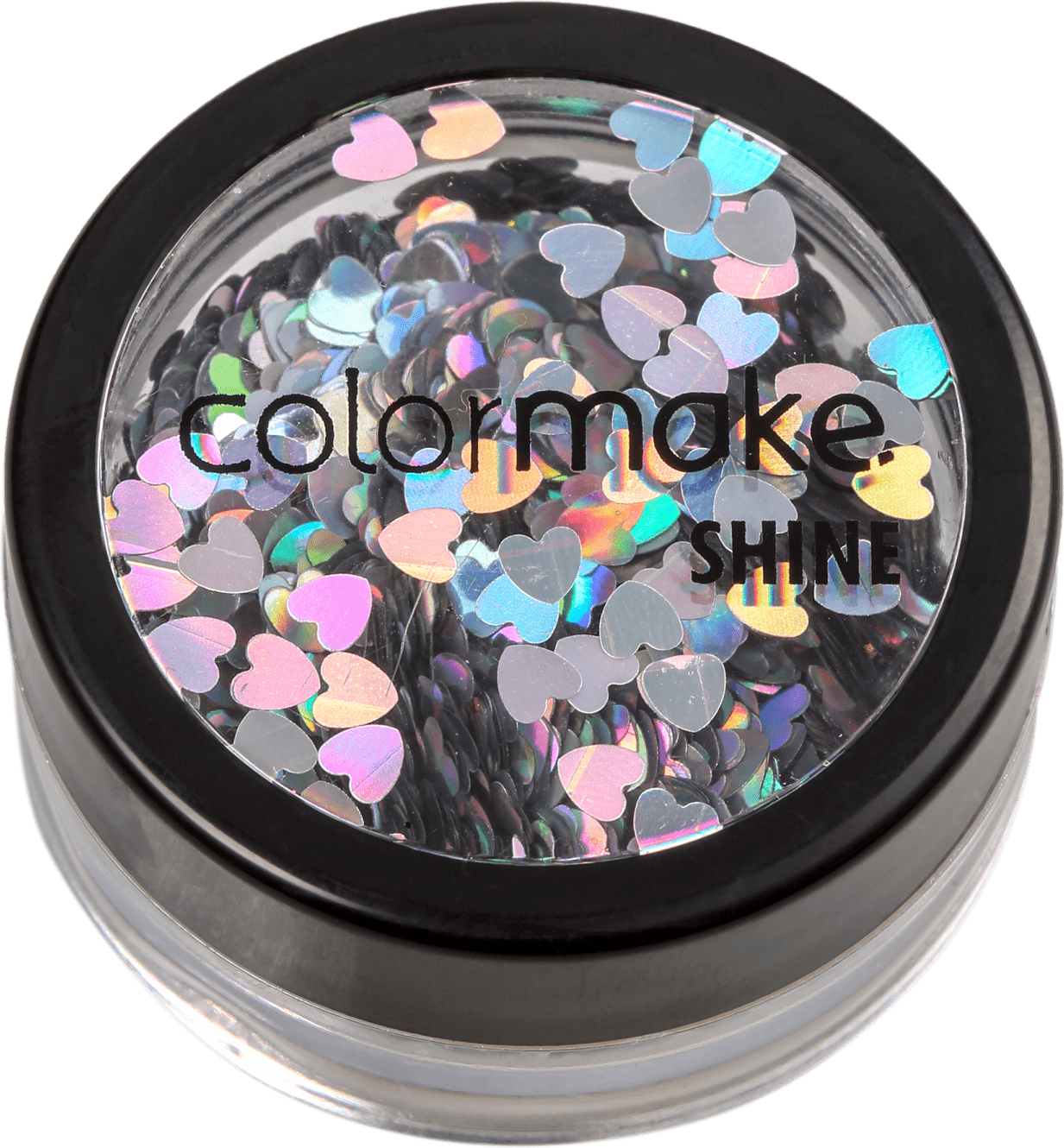 Colormake Shine Formatos Coração Prata - Glitter 2g