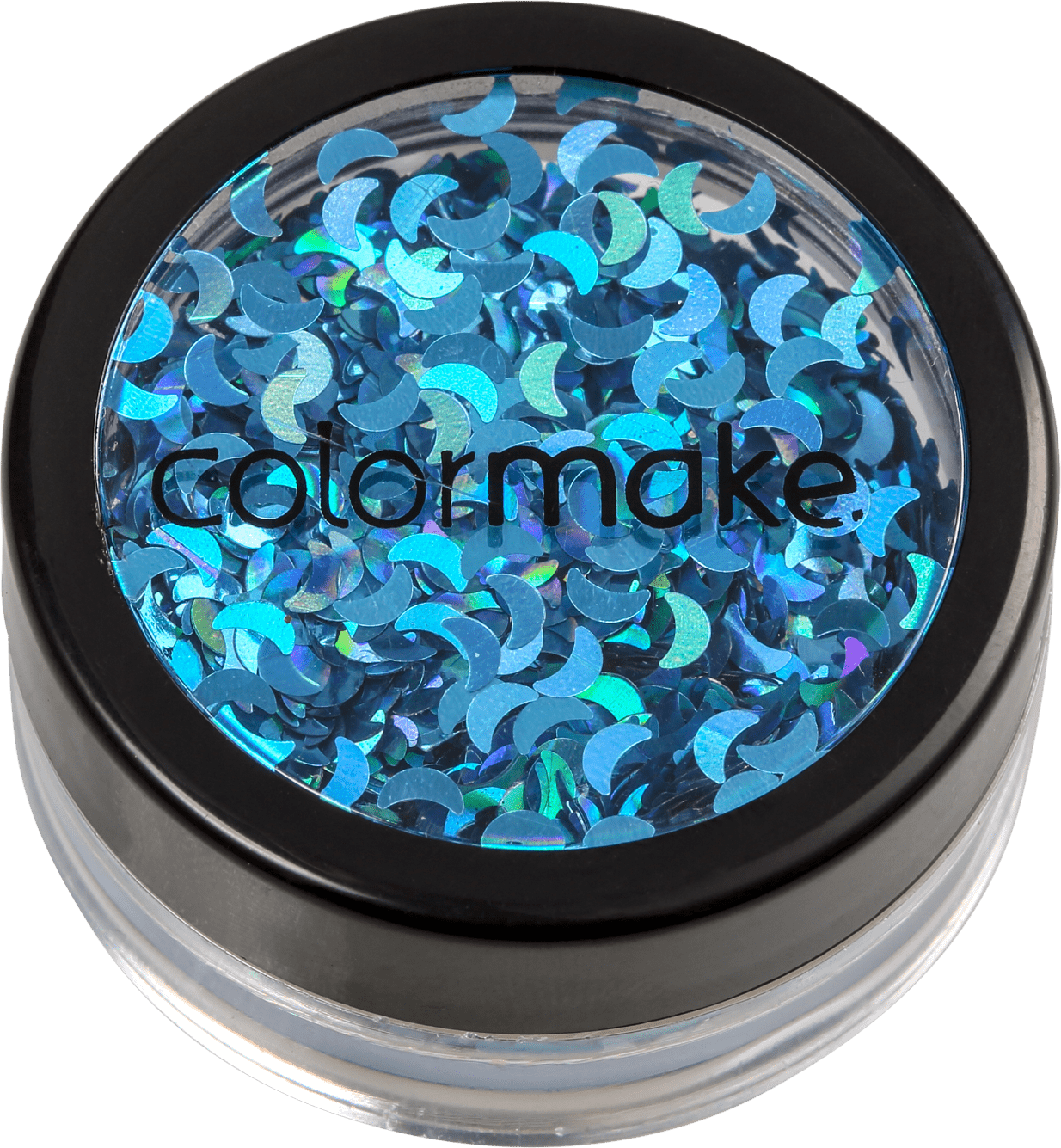 Colormake Shine Formatos Meia Lua Azul Turquesa - Glitter 2g