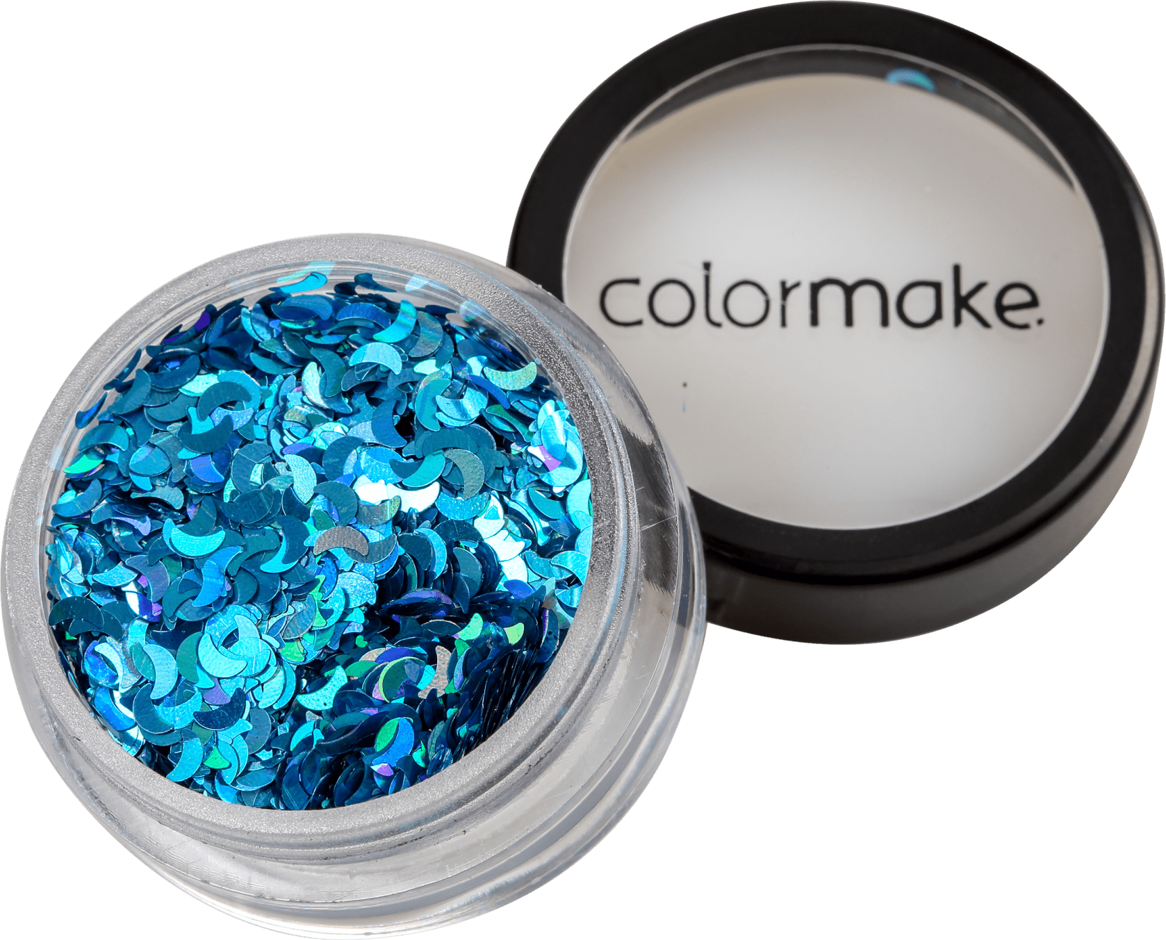 Colormake Shine Formatos Meia Lua Azul Turquesa - Glitter 2g