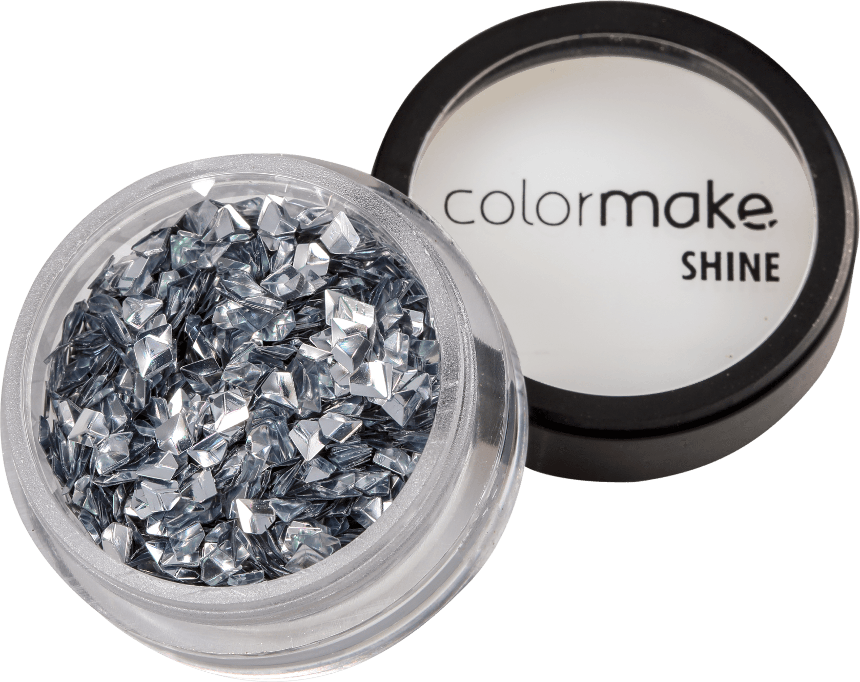 Colormake Shine Formatos Diamante 3D Prata Holográfico - Glitter 2g