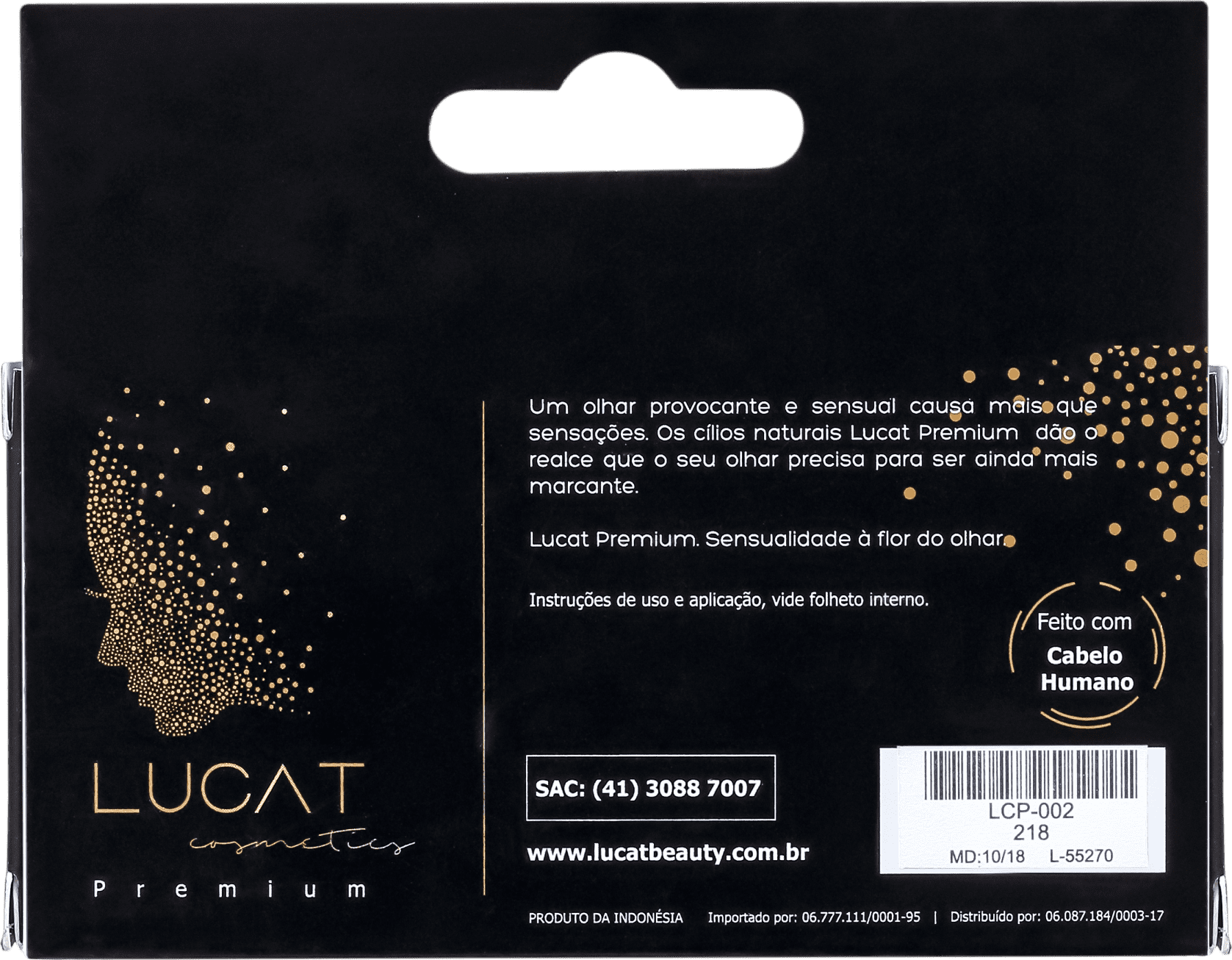 Lucat Beauty Human Hair 2D 218 - Cílios Postiços 9g