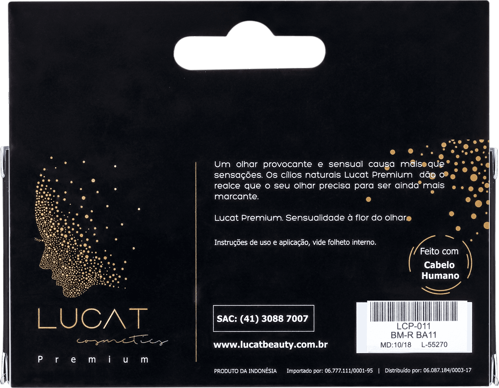 Lucat Beauty Human Hair 3D BM-R BA11 - Cílios Postiços 9g