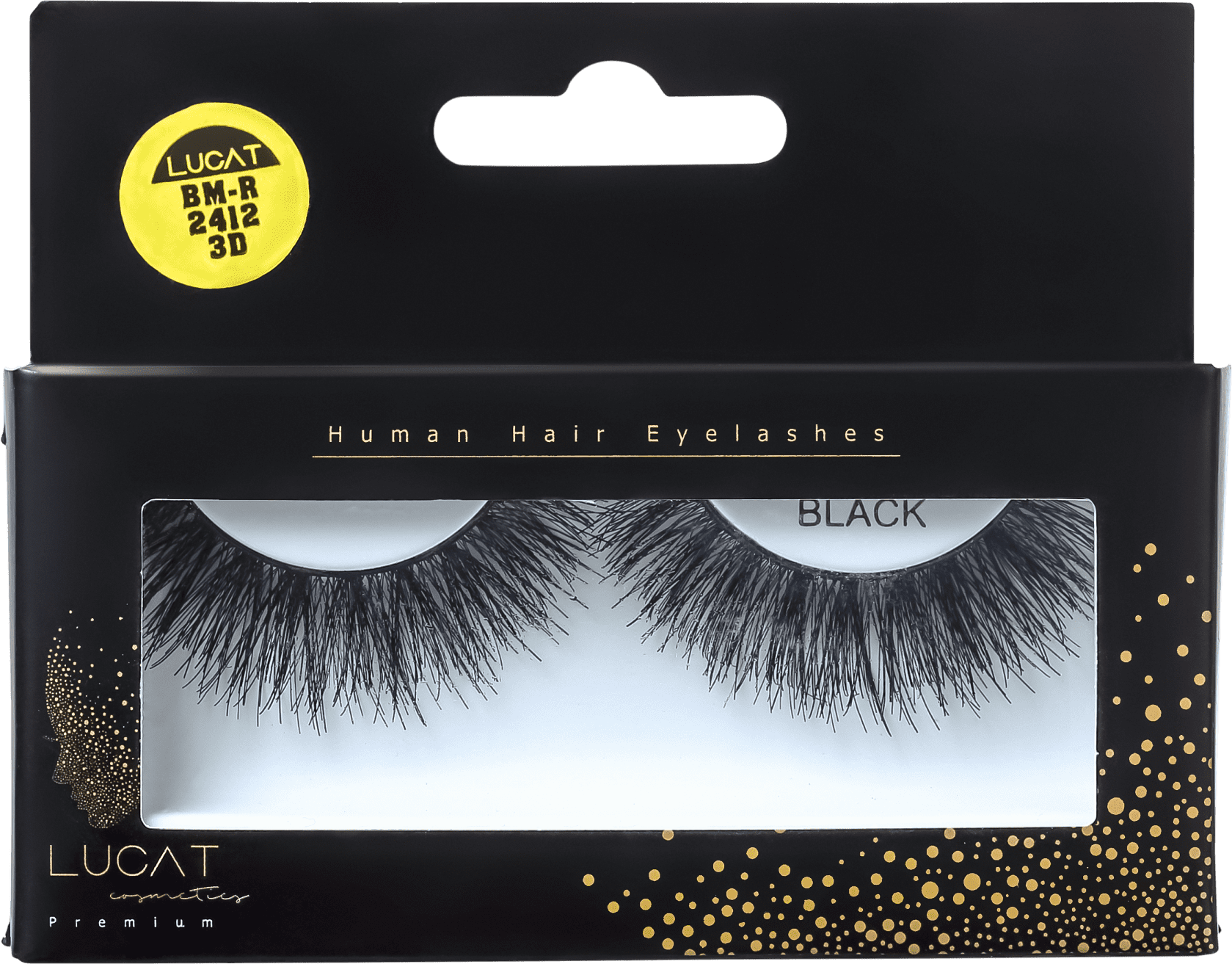 Lucat Beauty Human Hair Premium BM-R 2412 3D - Cílios Postiços 9g