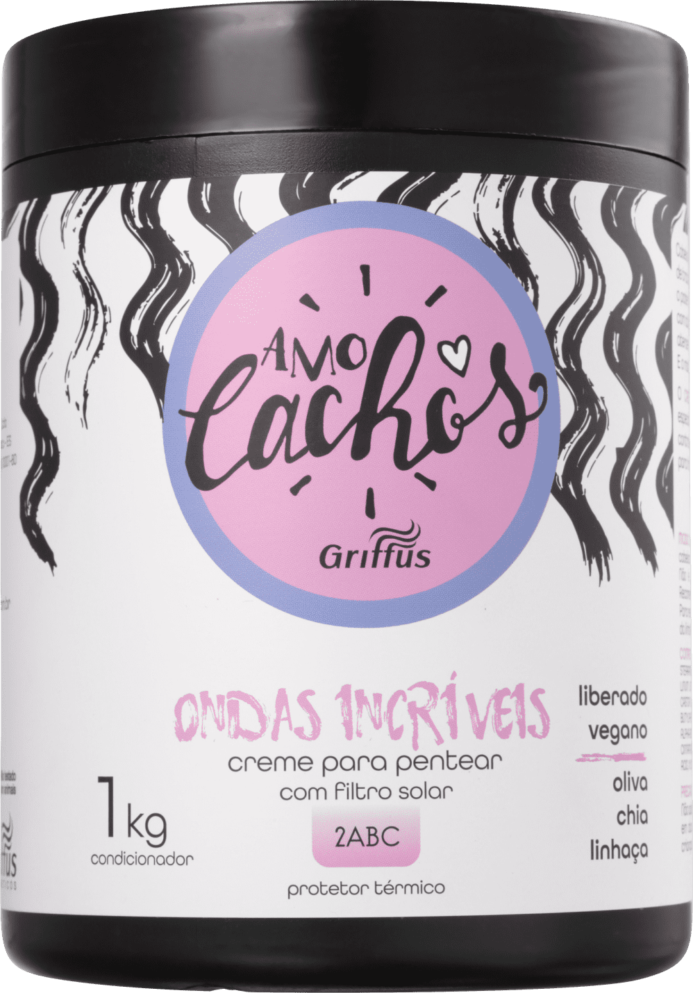 Griffus Amo Cachos Ondas Incríveis - Creme de Pentear 1000g
