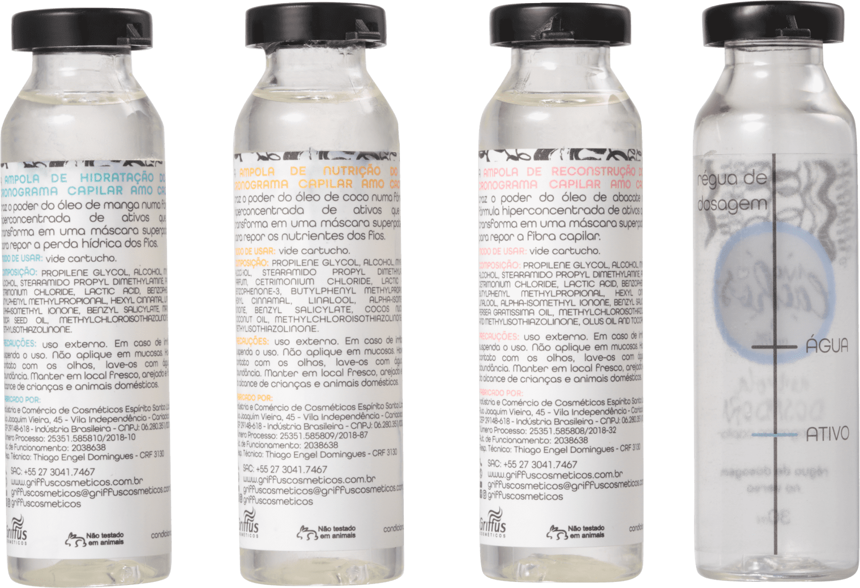 Kit Griffus Amo Cachos Cronograma Capilar (3 Produtos)