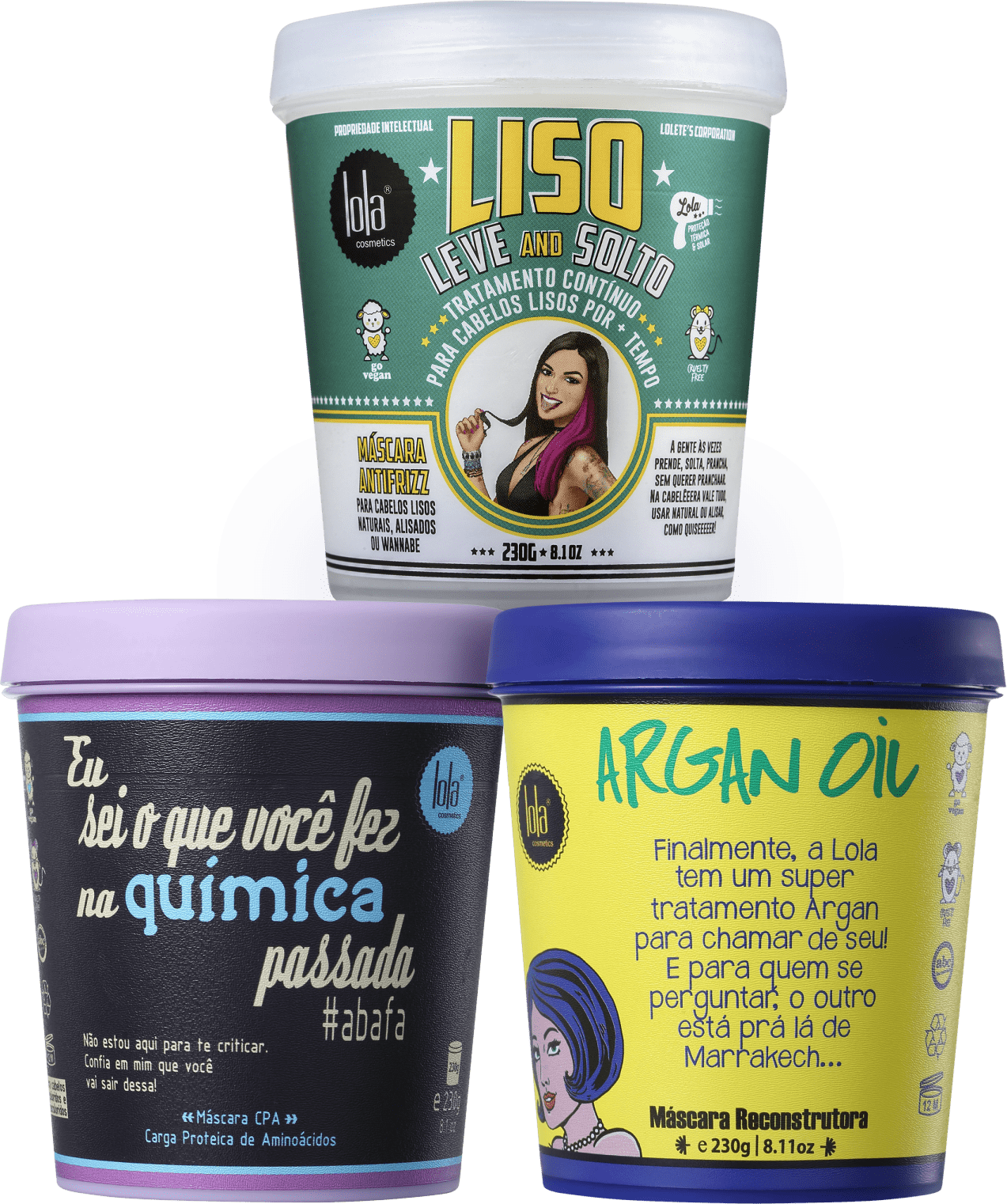 Kit Lola Cosmetics Cronograma Capilar Cabelão (3 Produtos)