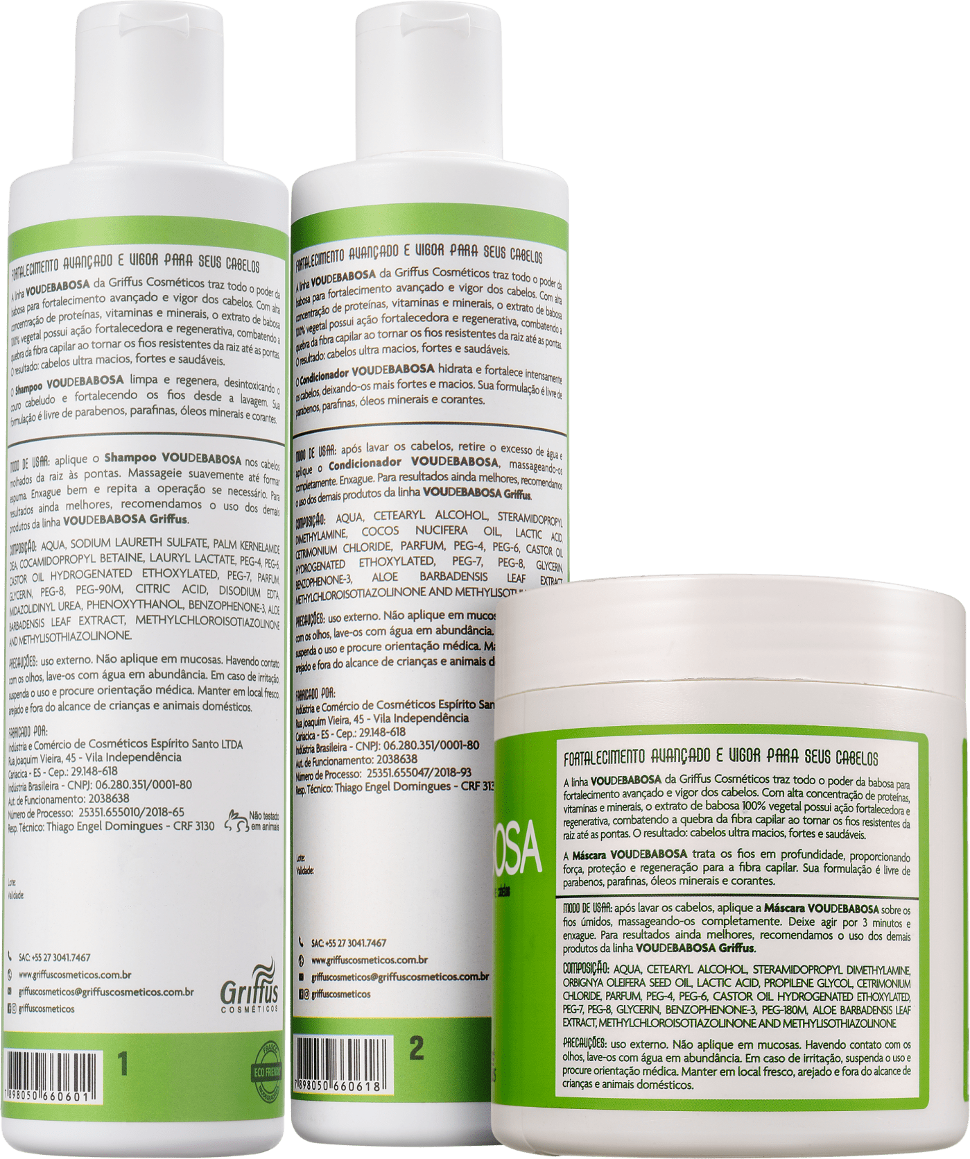 Kit Griffus Vou de Babosa Trio (3 Produtos)