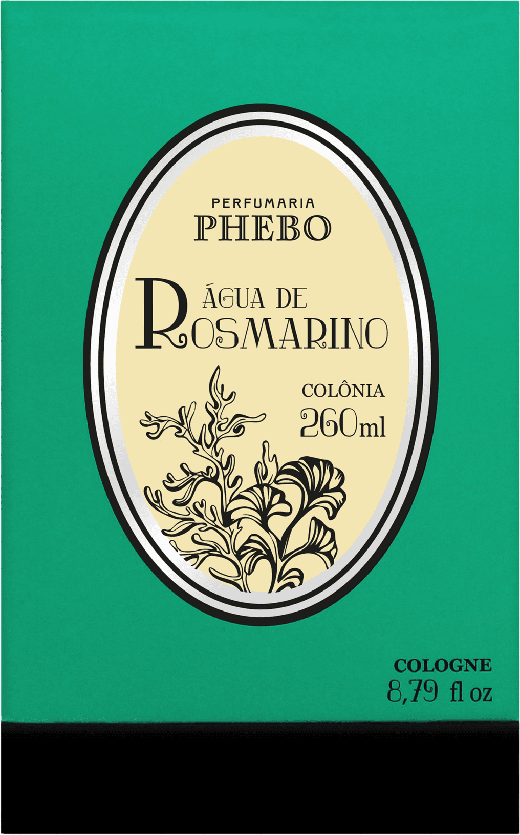 Águas de Rosmarino Phebo Eau de Cologne - Perfume Unissex 260ml