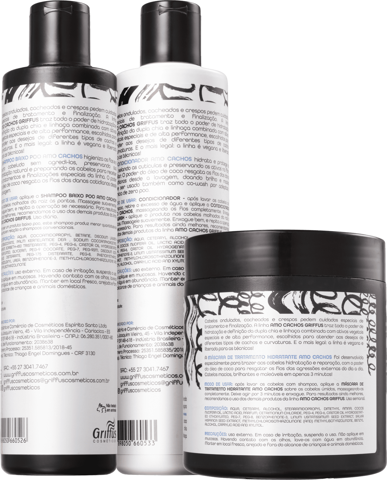 Kit Griffus Amo Cachos Co-Wash Trio (3 Produtos)
