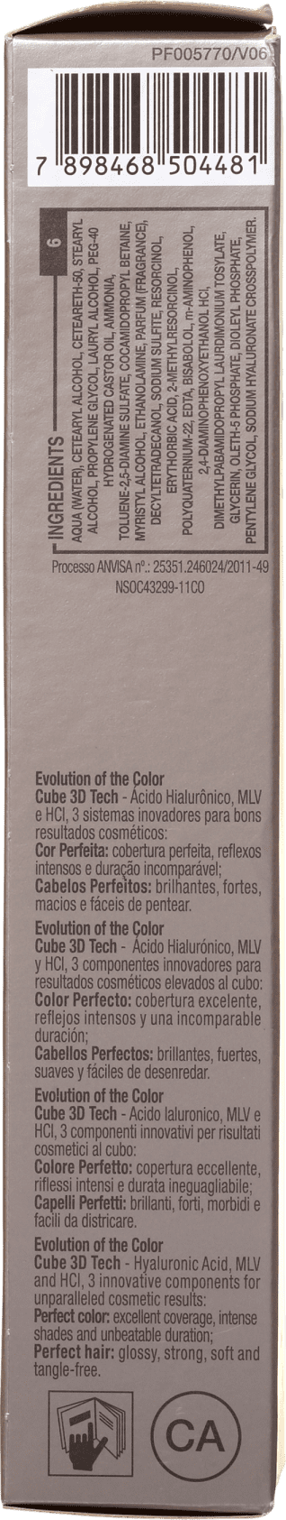 Alfaparf Evolution Of The Color 6 Louro Escuro - Coloração Permanente 60ml