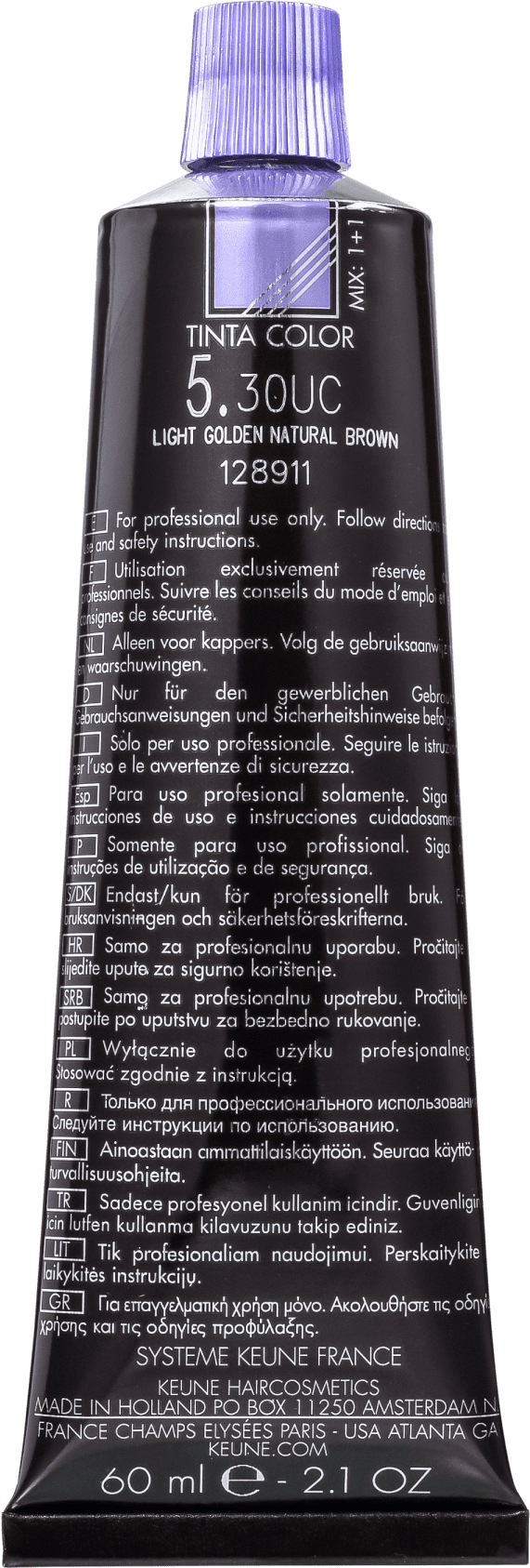 Keune Tinta Color Ultimate Cover 5.30 Castanho Claro Dourado Natural - Coloração 60ml