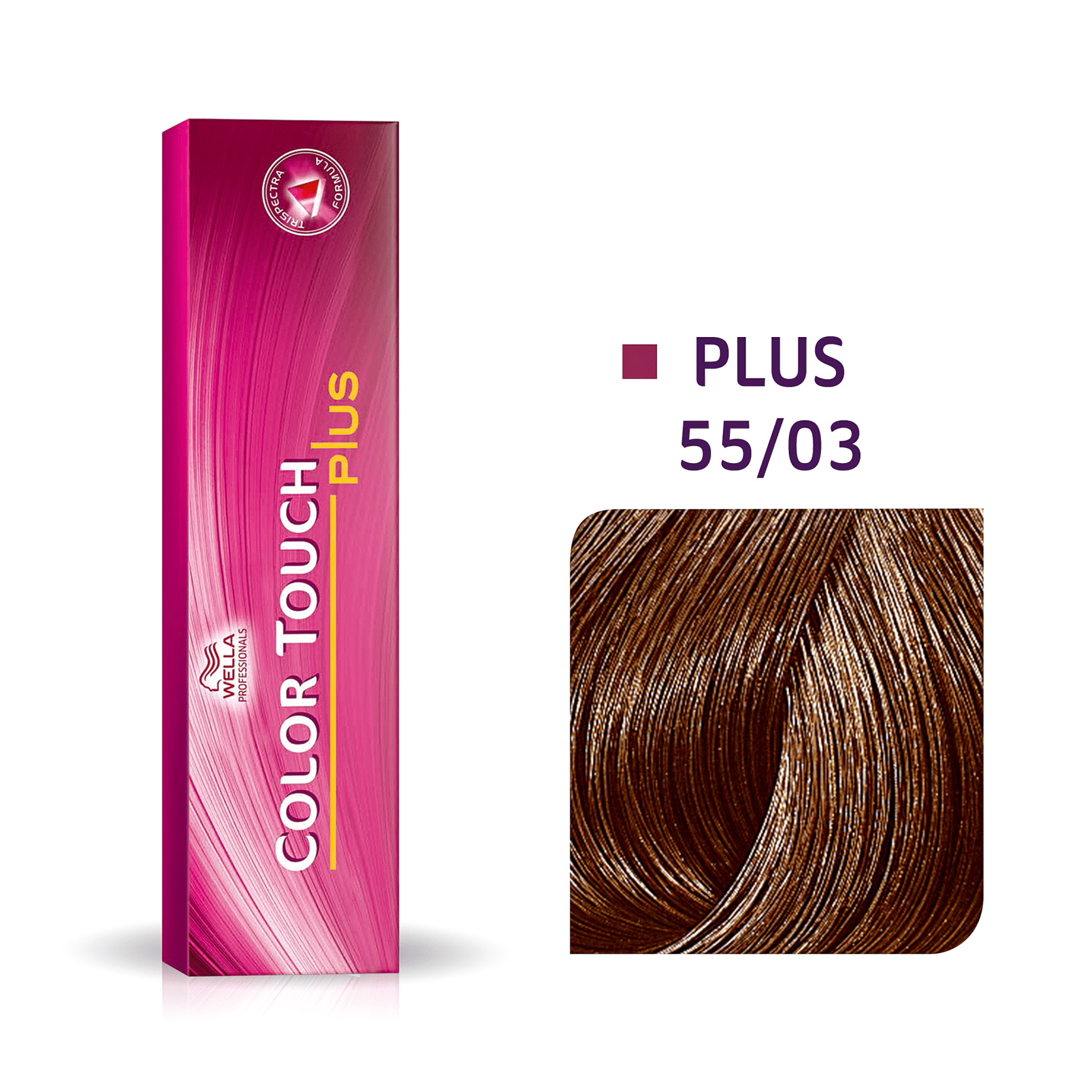Wella Professionals Color Touch Plus 55/03 Castanho Claro Intenso Natural Dourado - Tonalizante 60g