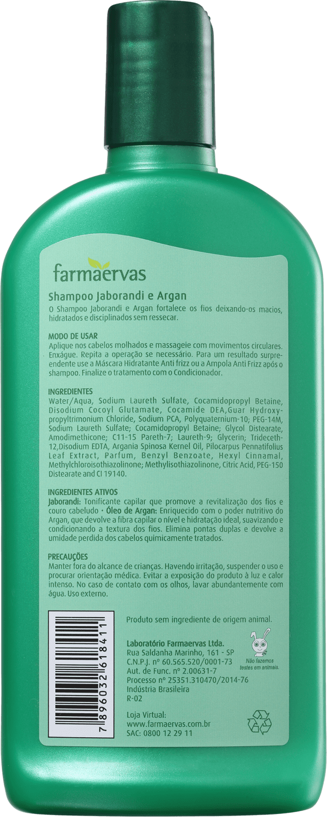Farmaervas Jaborandi e Argan - Shampoo 320ml