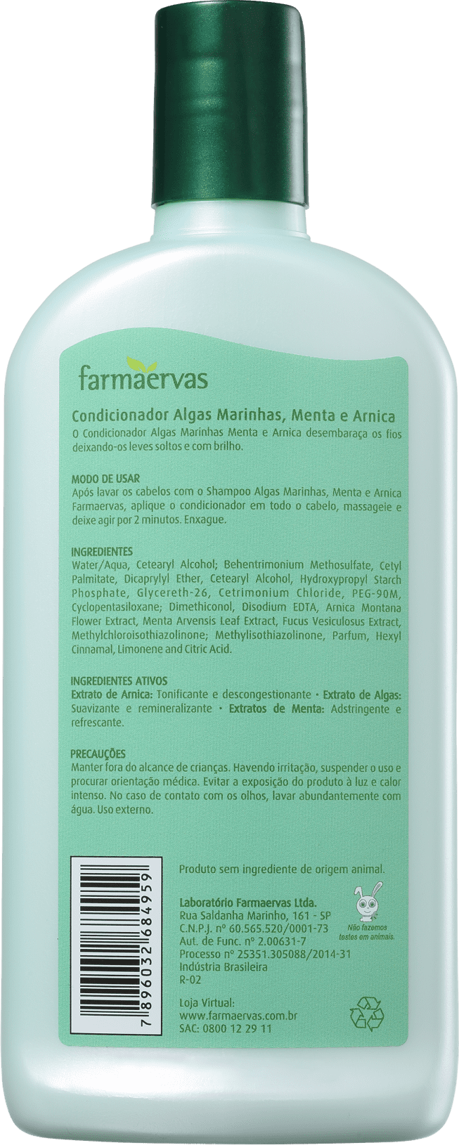 Farmaervas Algas, Menta e Arnica - Condicionador 320ml