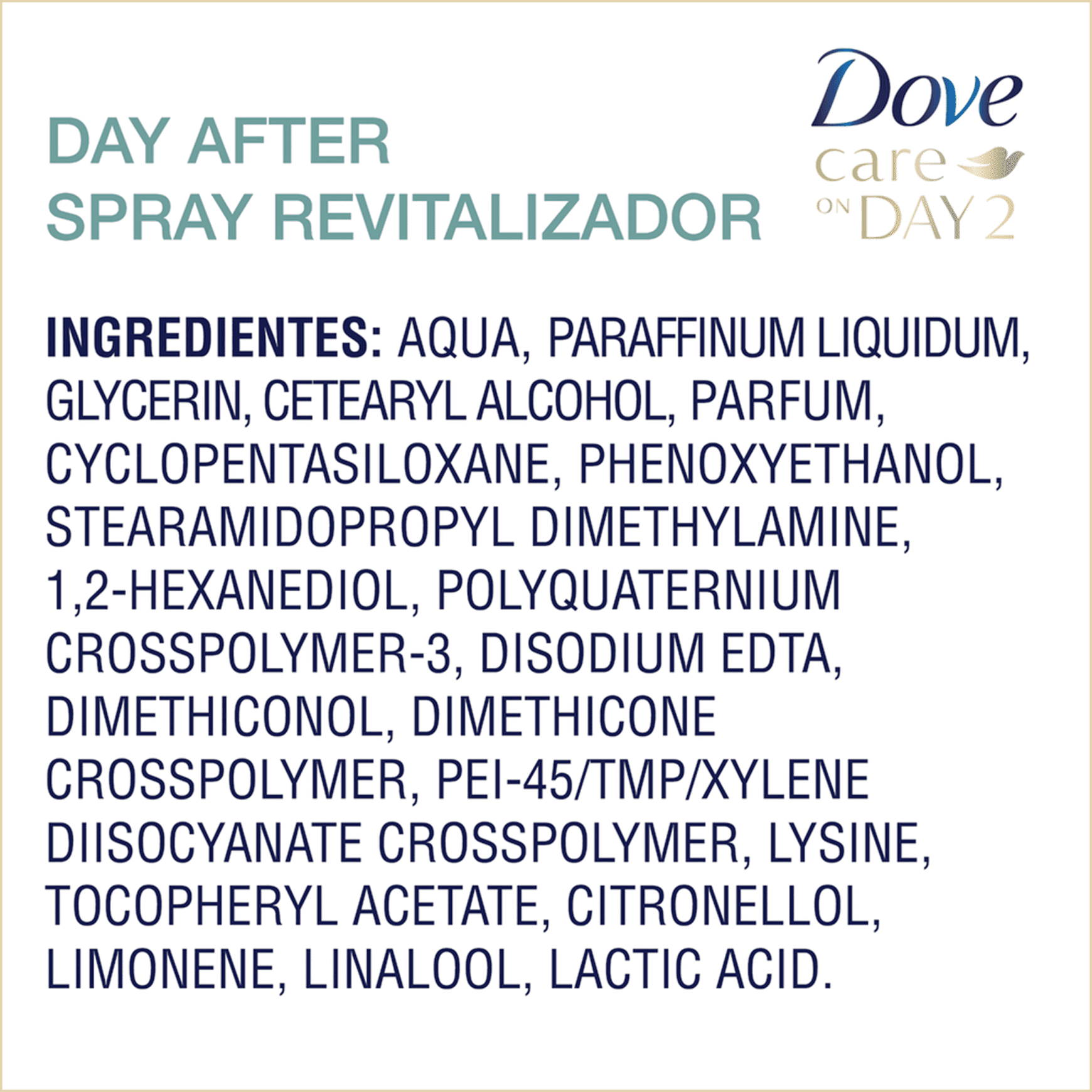 Dove Care On Day 2 Day After - Spray Leave-in 200ml