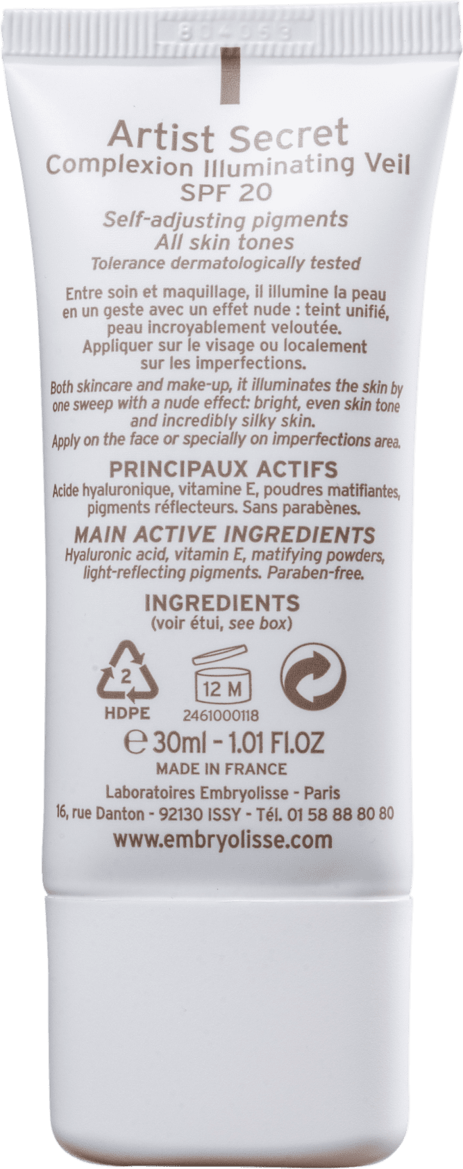 Embryolisse Voile Illuminateur de Teint FPS 20 - BB Cream 30ml