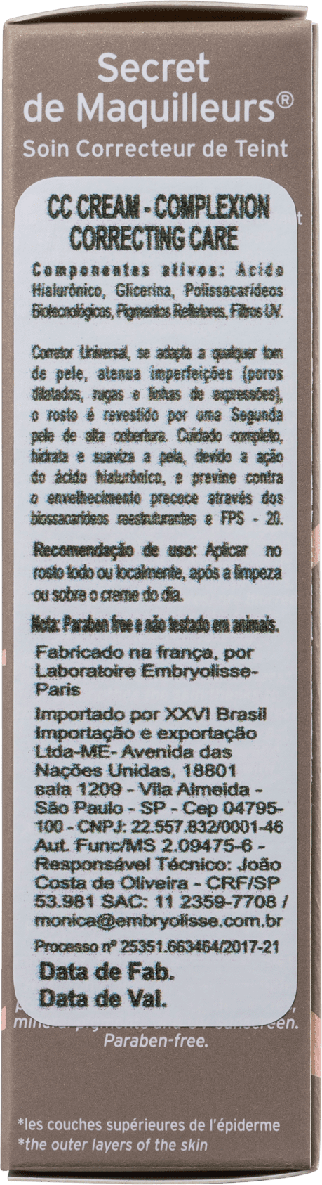 Embryolisse Soin Correcteur de Teint FPS 20 - CC Cream 30ml