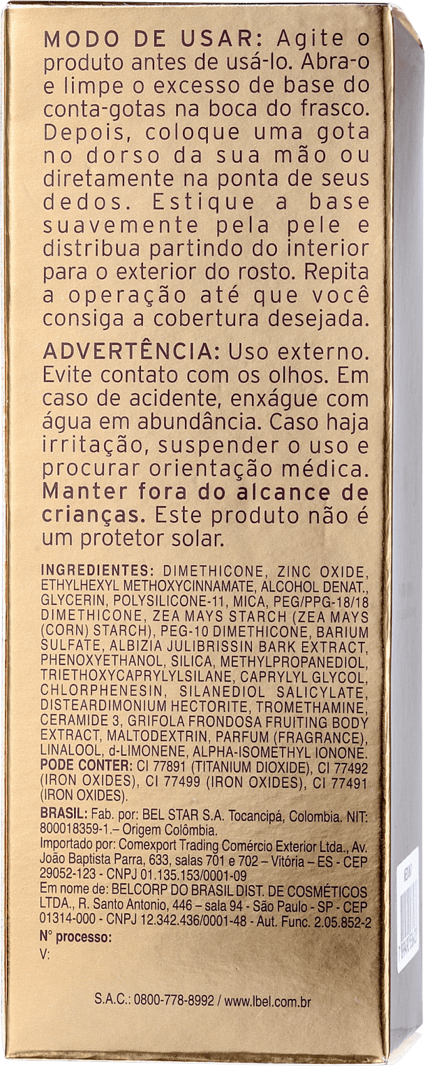 L'Bel Concentré Total Serum FPS 25 Claire 2 - Base Líquida 27ml