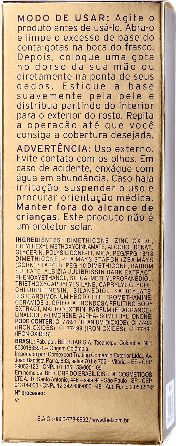 L'Bel Concentré Total Serum FPS 25 Claire 4 - Base Líquida 27ml