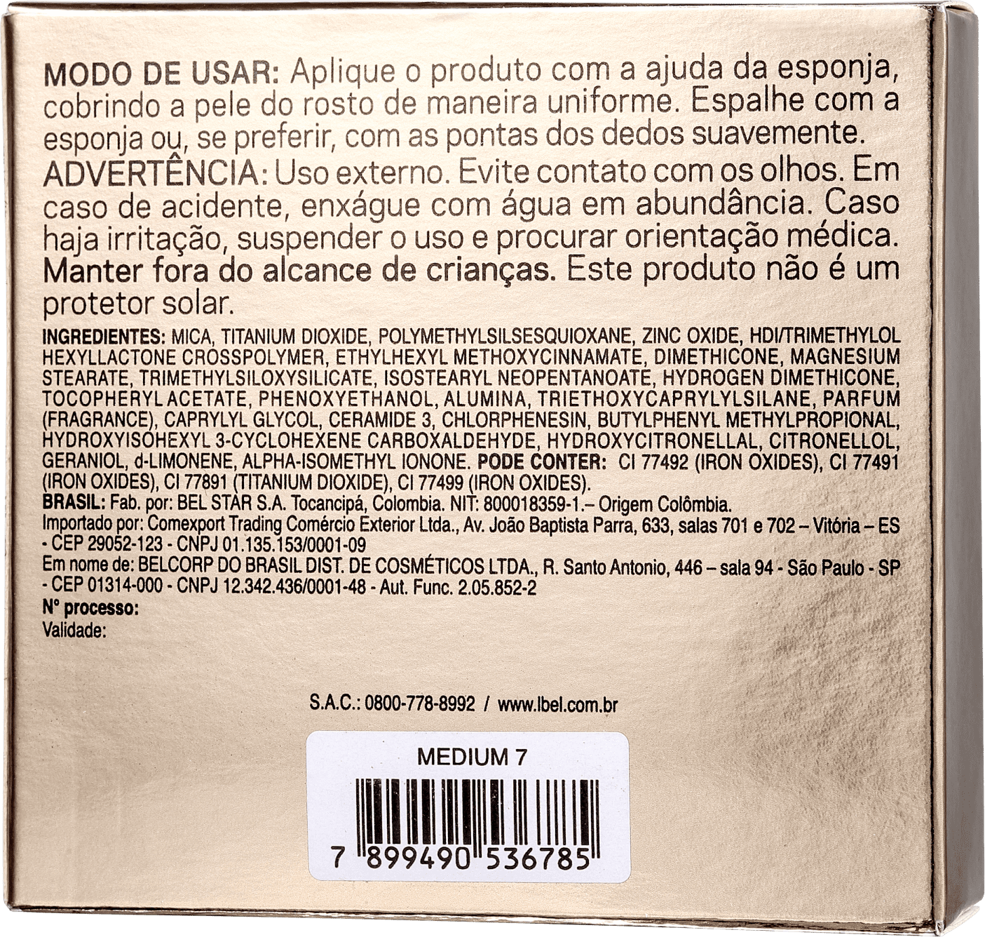 L'Bel Divine Sophistiqué FPS 15 Medium 7 - Pó Compacto Matte 10g