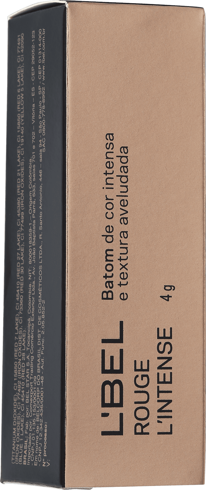 L’Bel Rouge L’Intense Rouge Escarlat - Batom Matte 4g