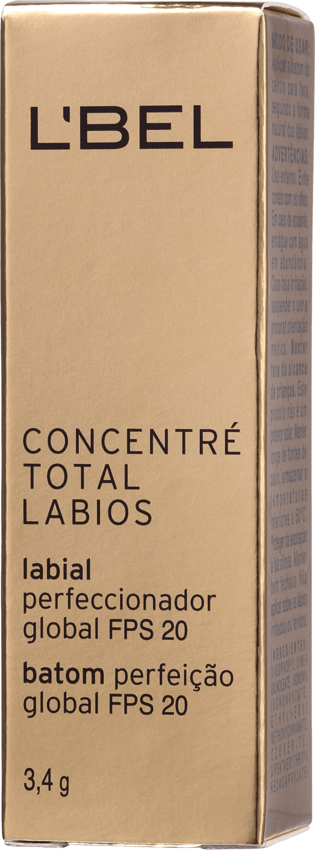 L'Bel Concentré Total FPS 20 Caramel Toasted - Batom 3,4g