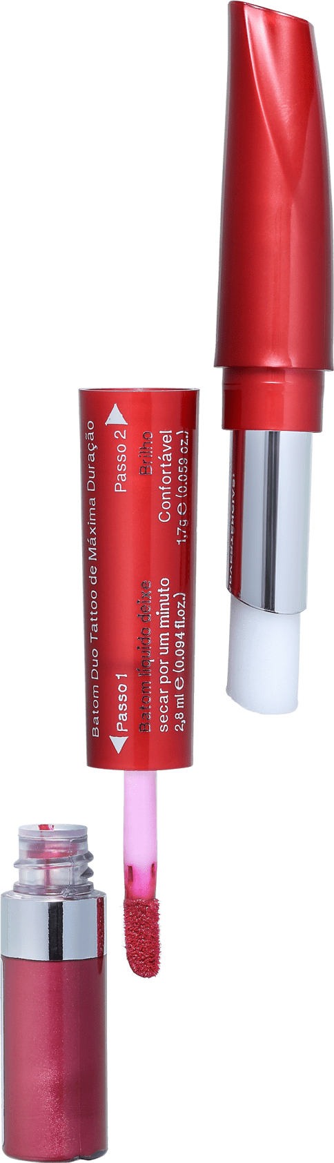 L’Bel Color Maxtime Duo Tattoo Rosa Chic - Batom Líquido Cintilante 2,8ml