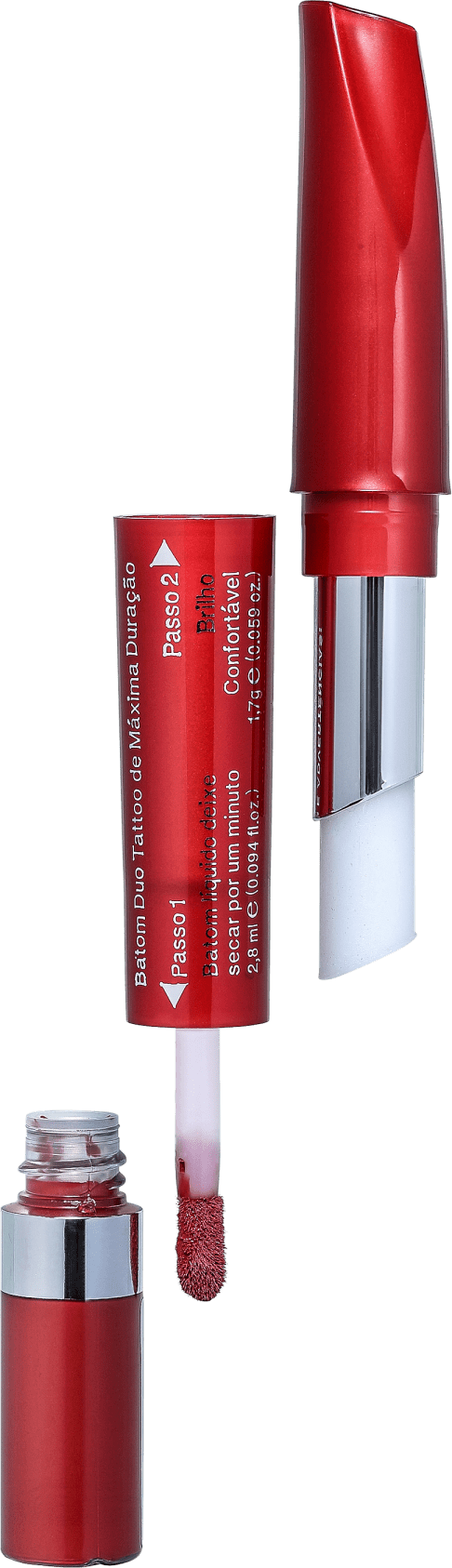 L’Bel Color Maxtime Duo Tattoo Pimenta Caliente - Batom Líquido Cintilante 2,8ml