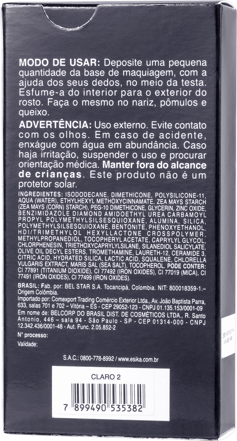 L'Bel Ésika Instant Perfection 3 em 1 Claro 2 - Base Líquida 30g