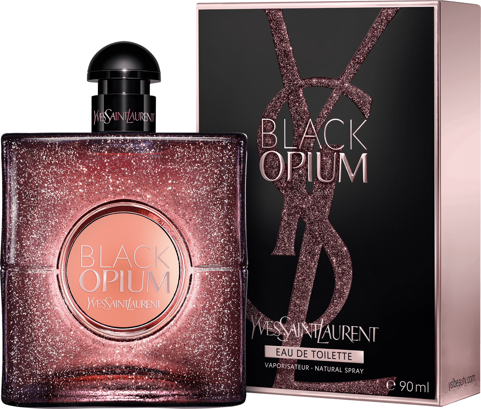 Black Opium Glow Yves Saint Laurent Eau de Toilette - Perfume Feminino 90ml