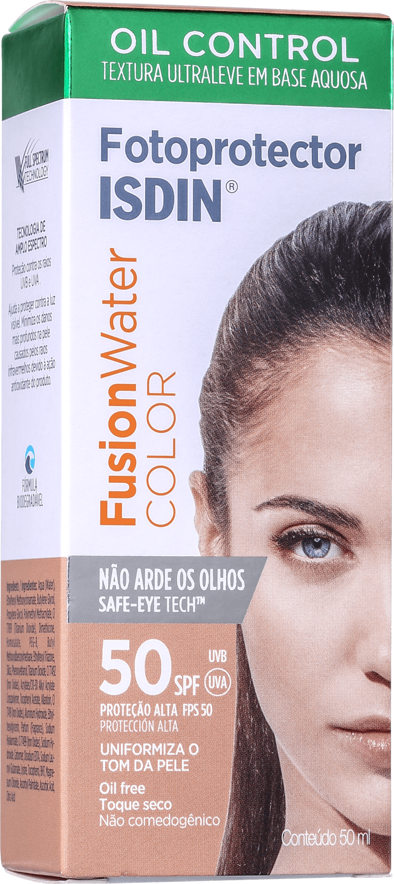 ISDIN Fotoprotector FusionWater Color FPS 50 - Protetor Solar com Cor 50ml
