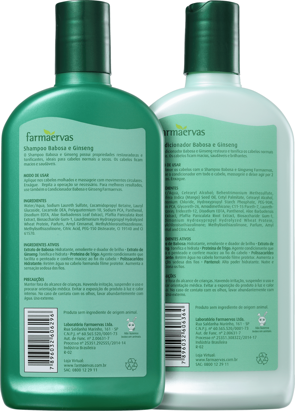Kit Farmaervas Babosa e Ginseng Duo (2 Produtos)