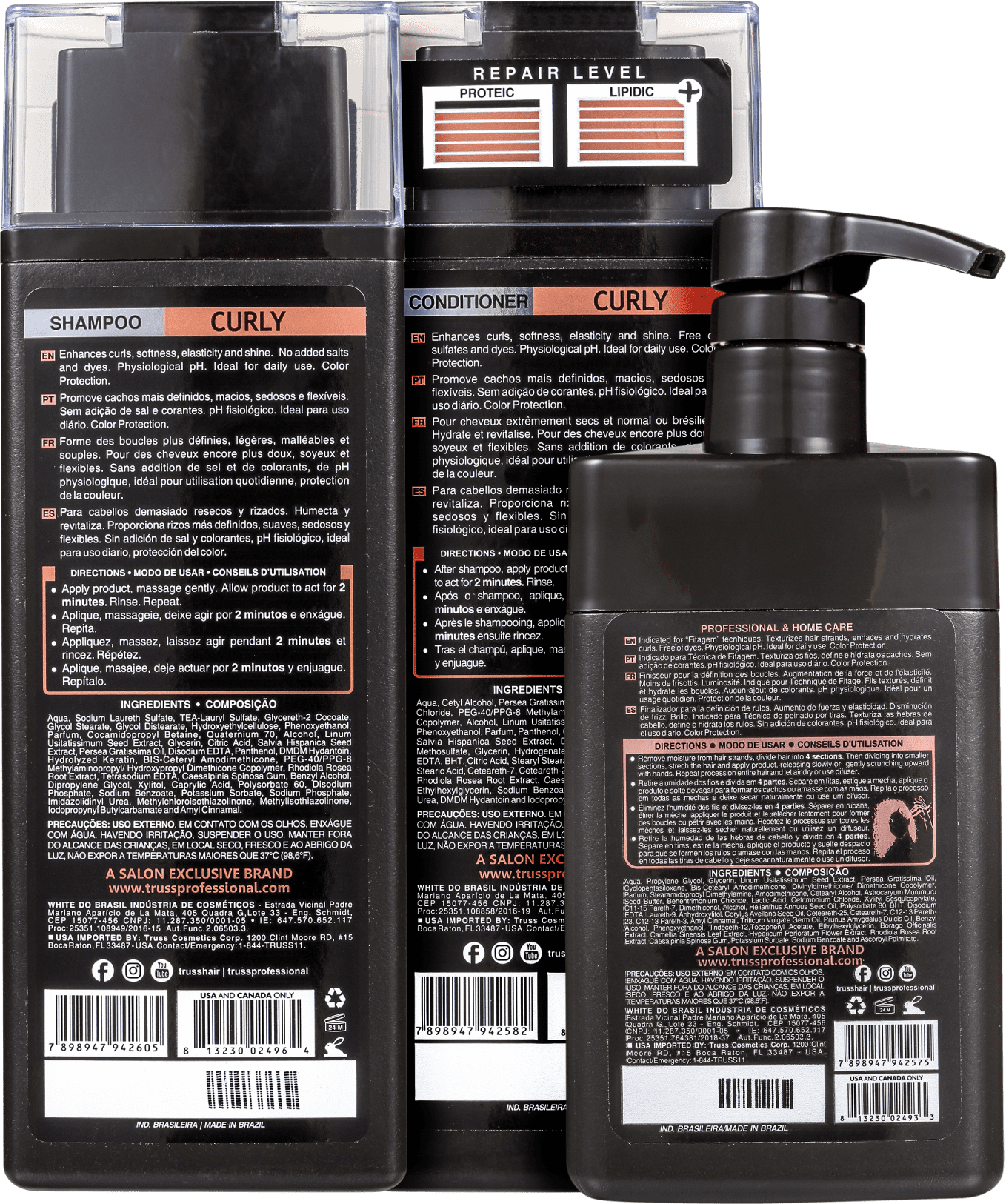 Kit Truss Curly Trio (3 Produtos)