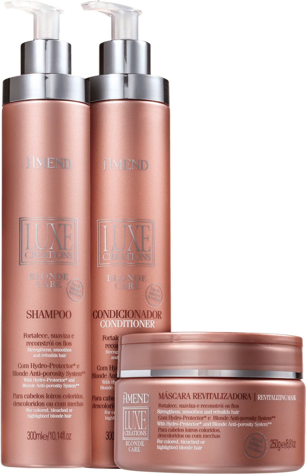 Kit Amend Luxe Creations Blonde Care Trio (3 Produtos)