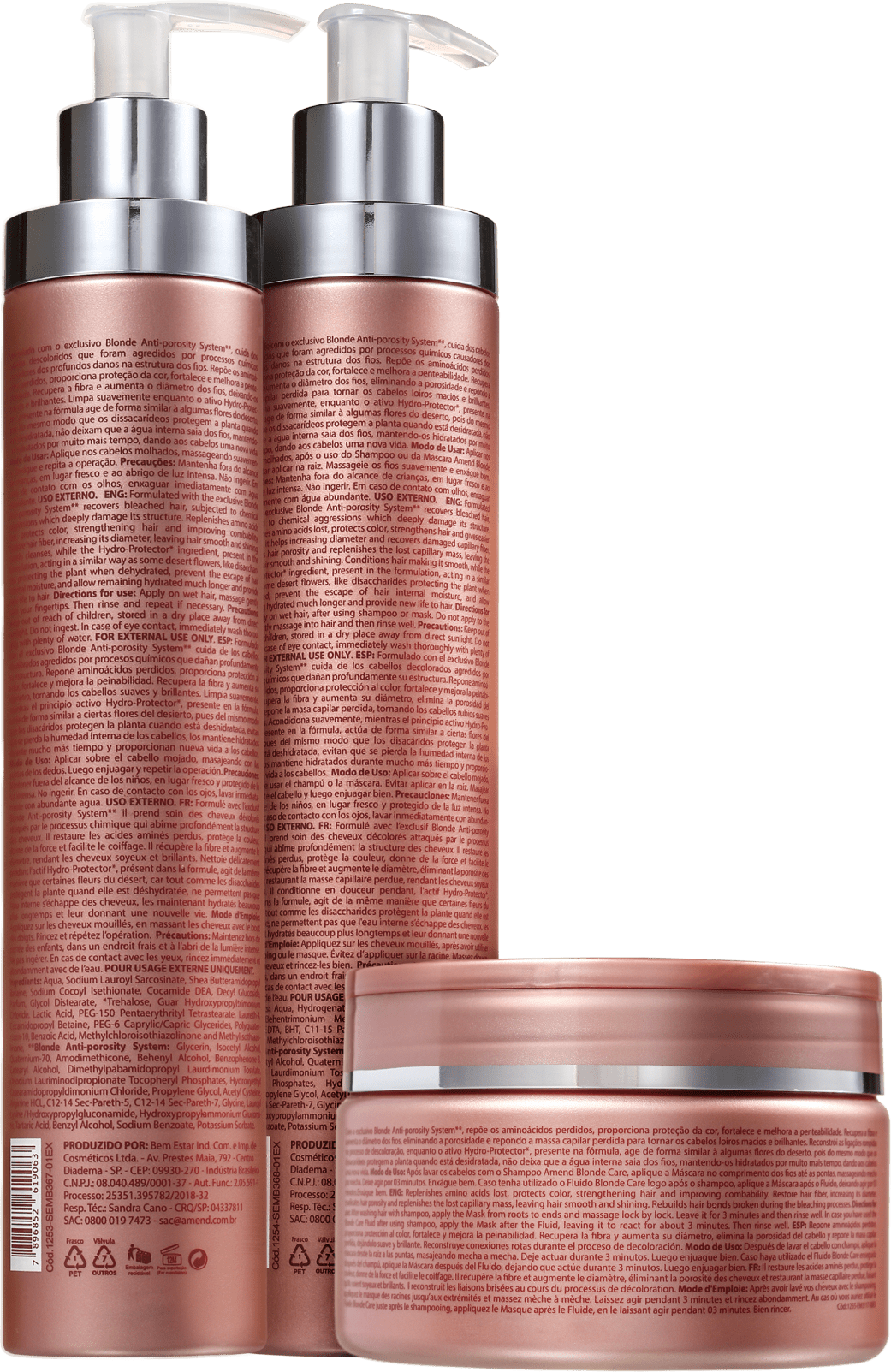 Kit Amend Luxe Creations Blonde Care Trio (3 Produtos)