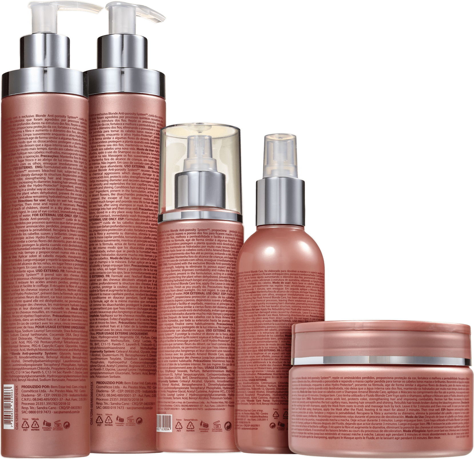 Kit Amend Luxe Creations Blonde Care Full (5 Produtos)