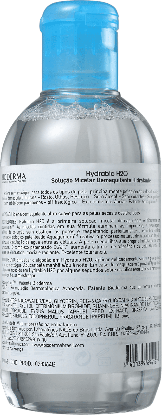 Bioderma Hydrabio H2O - Água Micelar Facial 250ml