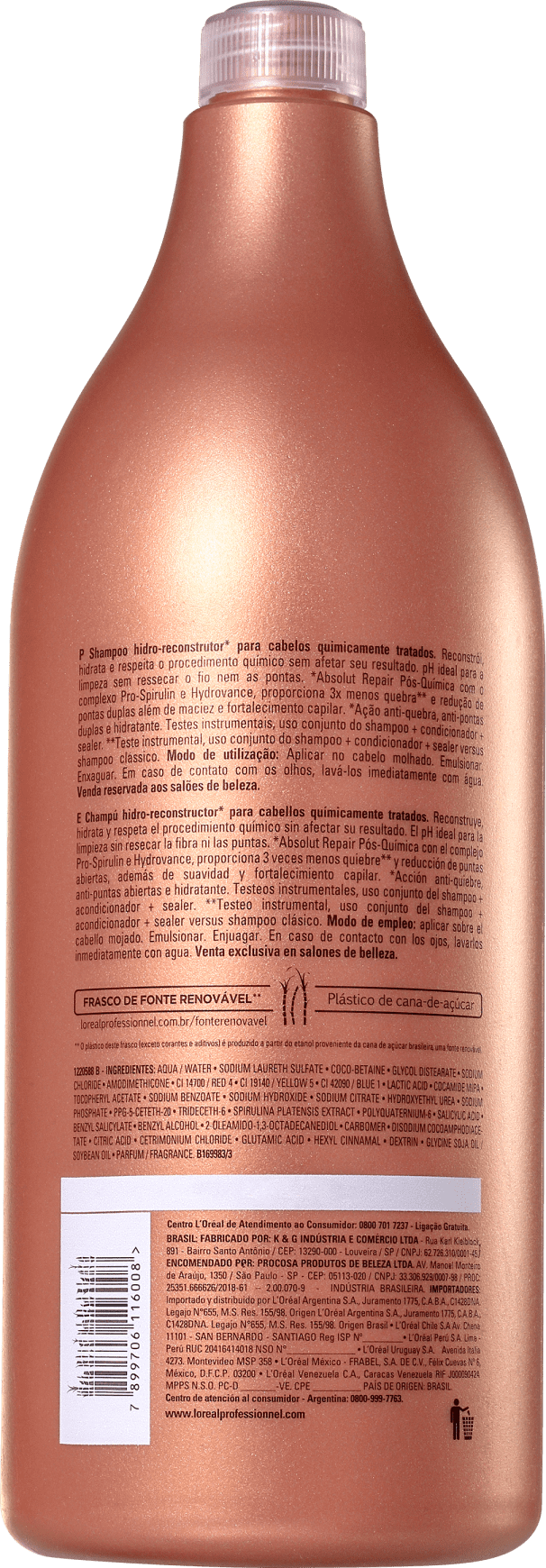 L'Oréal Professionnel Absolut Repair Pós-Química Multi-Reconstrutor - Shampoo 1500ml