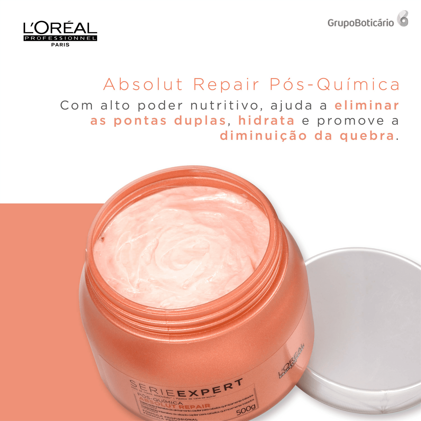 L'Oréal Professionnel Absolut Repair Pós-Química Multi-Reconstrutor - Máscara Capilar 500g