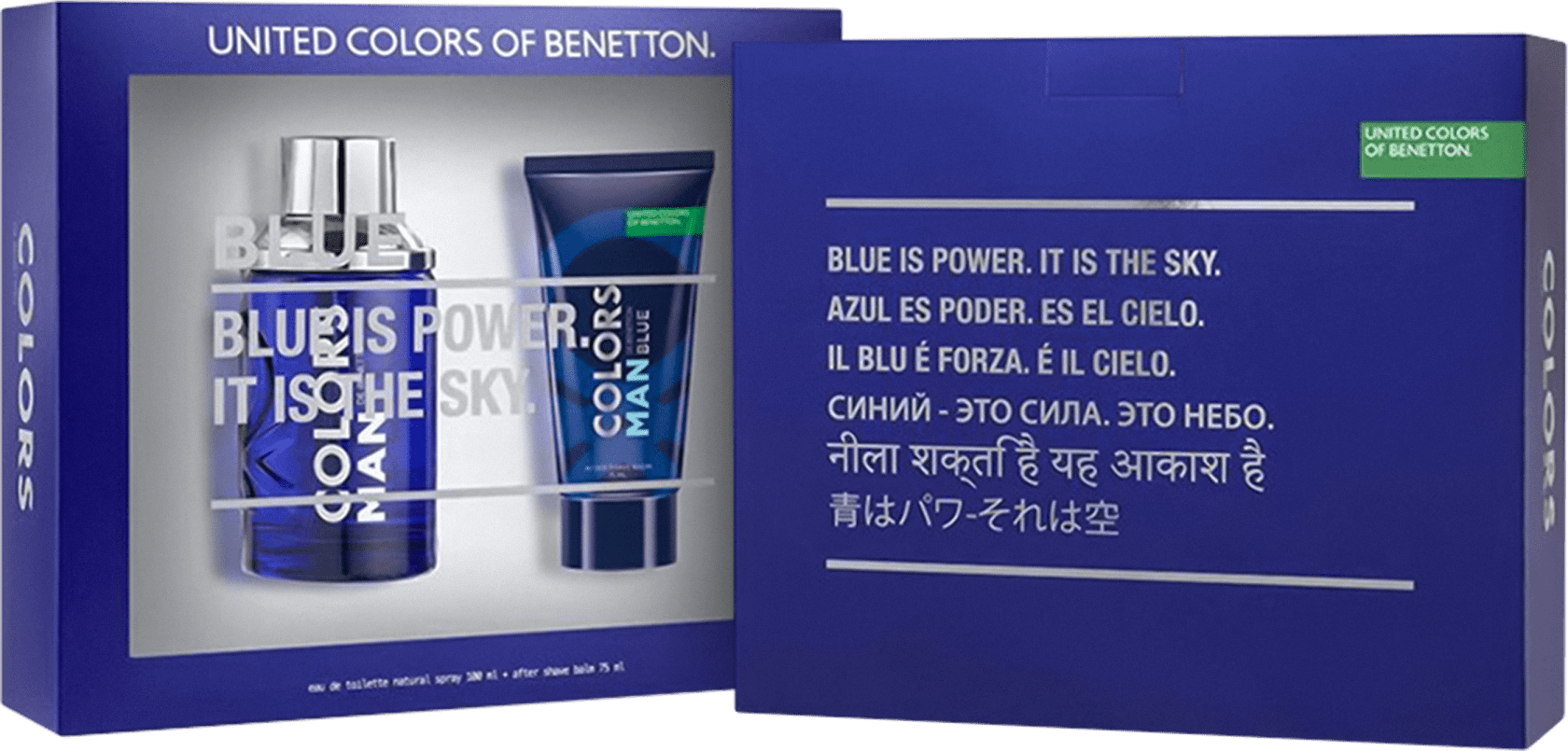 Conjunto Colors Man Blue Beard Benetton Masculino - Eau de Toilette 100ml + Pós-Barba 75ml