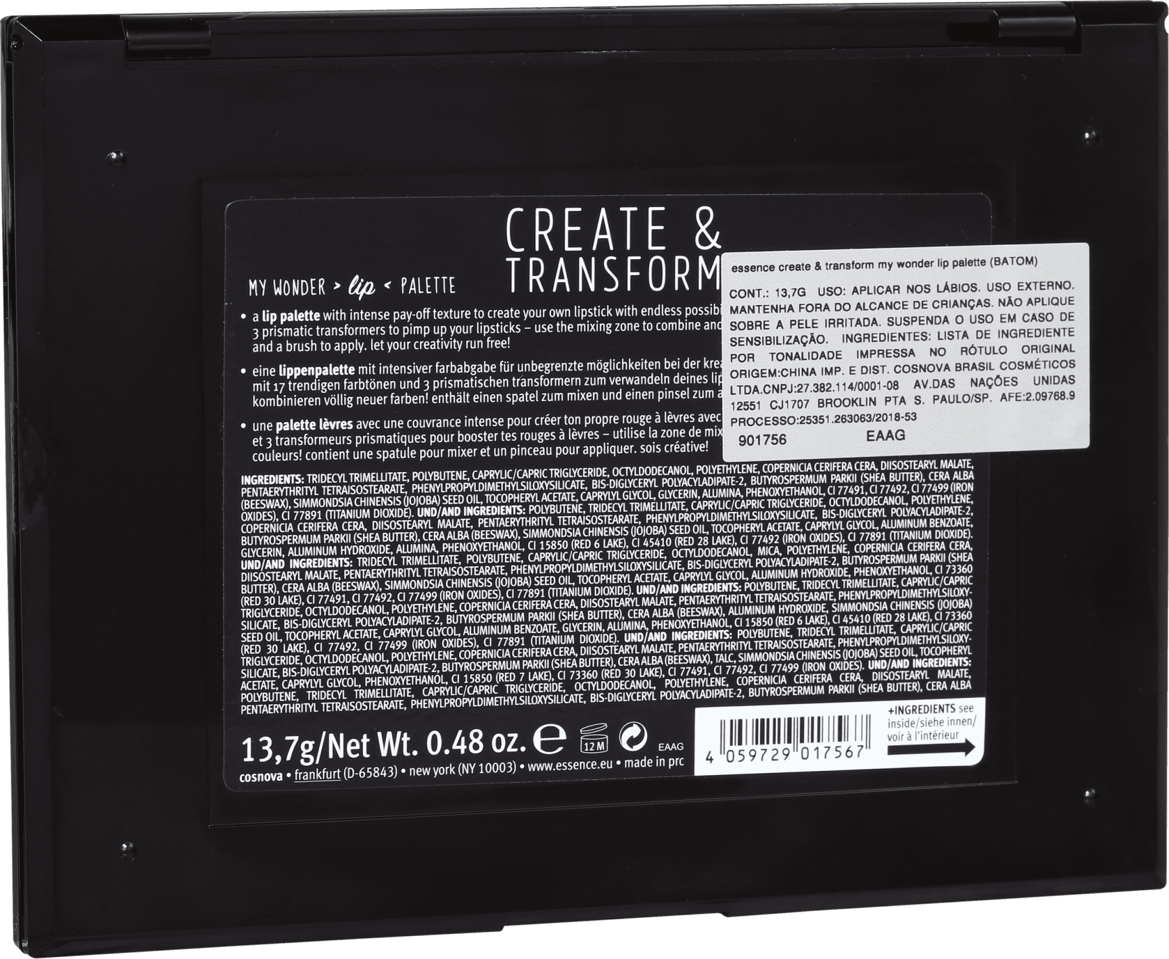 Essence Create & Transform My Wonder Lip - Paleta de Batons 13,7g