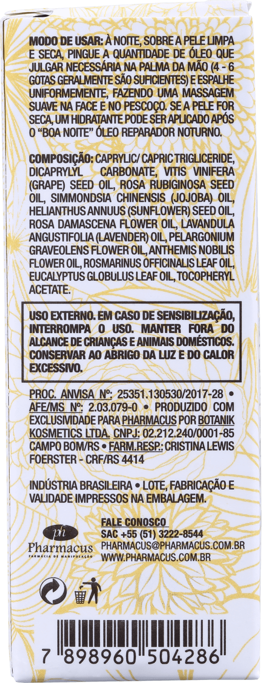 Marina Smith Boa Noite - Óleo Hidratante Noturno 30ml