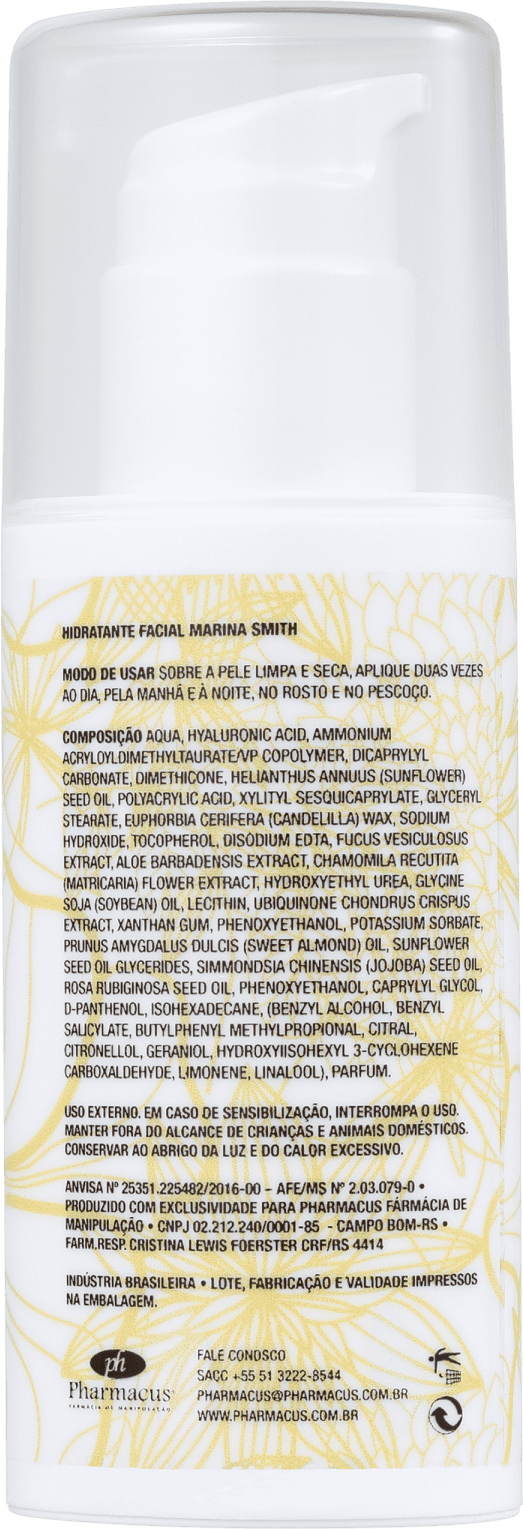 Marina Smith Gel Protetor e Antioxidante - Hidratante Facial 50ml