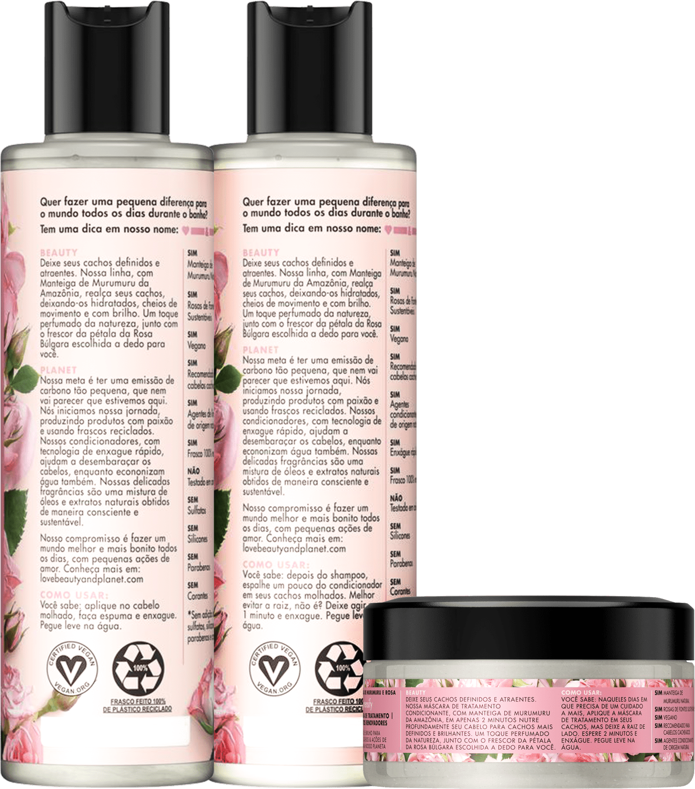 Kit Love Beauty and Planet Curls Intensify Trio (3 Produtos)