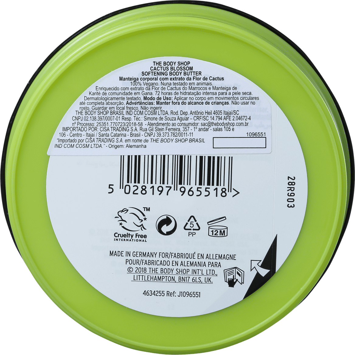 The Body Shop Cactus Blossom - Manteiga Hidratante Corporal 200ml