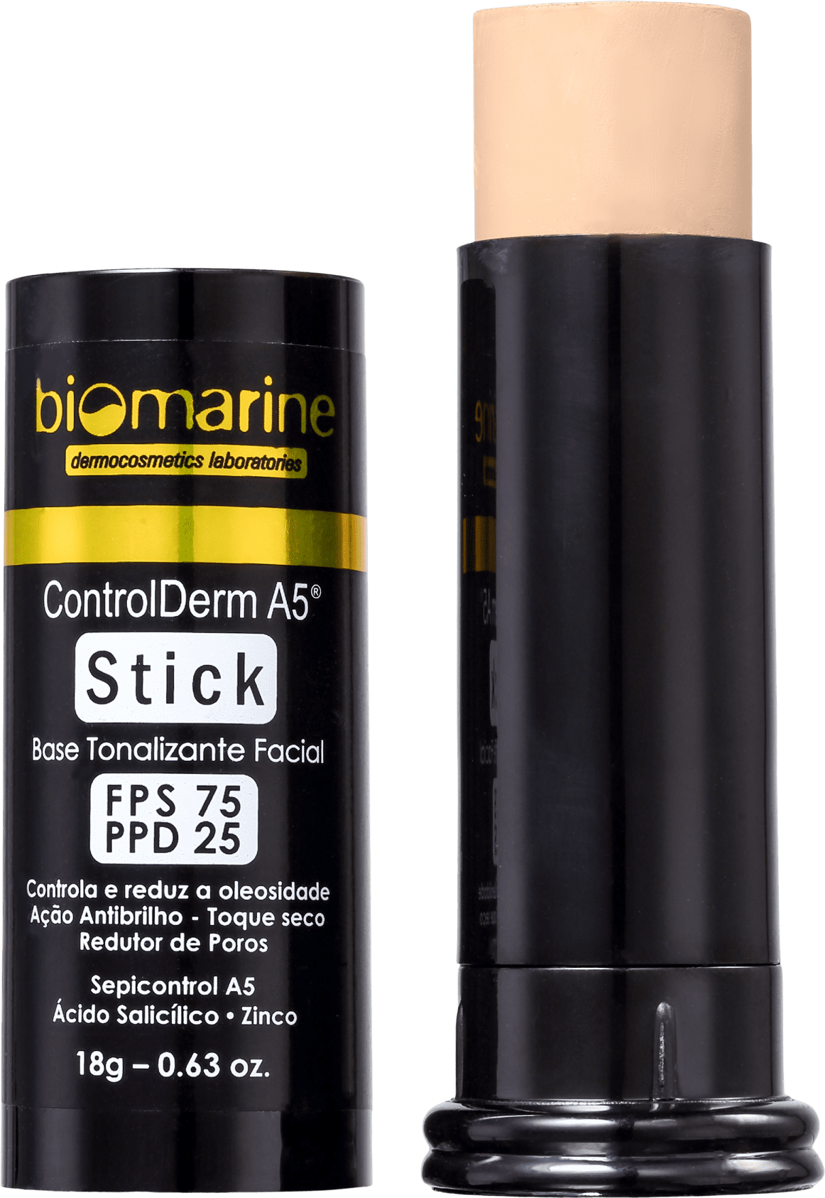 Biomarine Control Derm FPS 75 PPD 25 Bege - Base em Bastão 18g