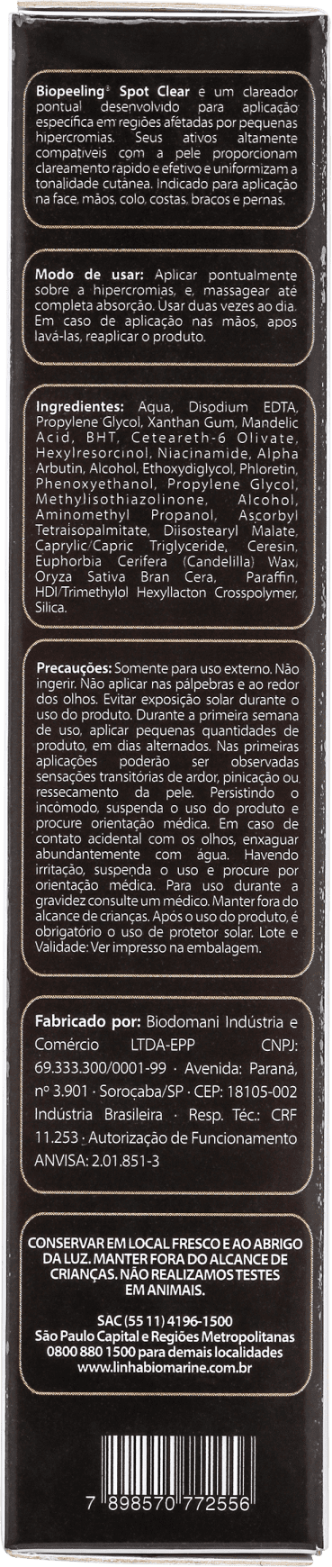 Biomarine Biopeeling Spot Clear - Clareador de Manchas 15g