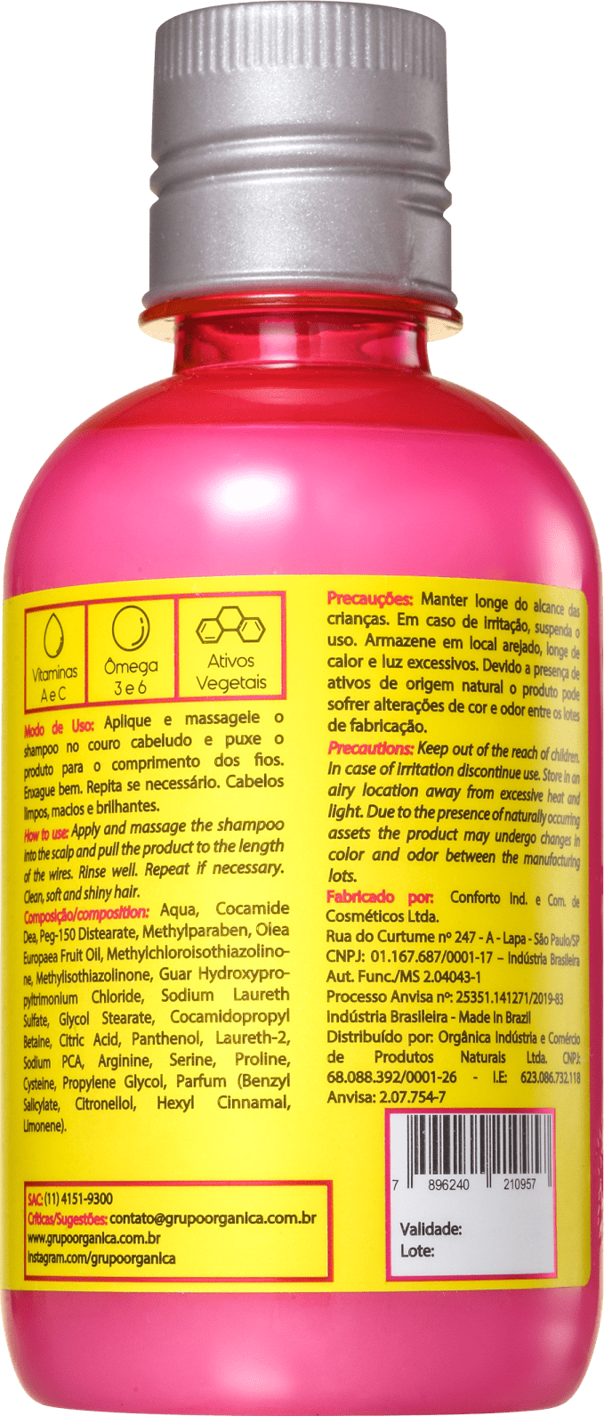 Orgânica Pitaya & Hibisco Vegetal - Shampoo 250ml