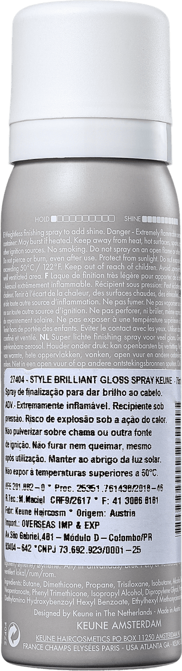 Keune Style Brilliant Gloss - Spray de Brilho 75ml